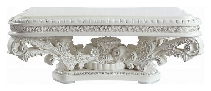 Vanaheim Antique White Rectangular Coffee Table