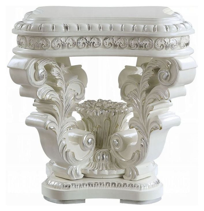 Vanaheim Antique White Square End Table