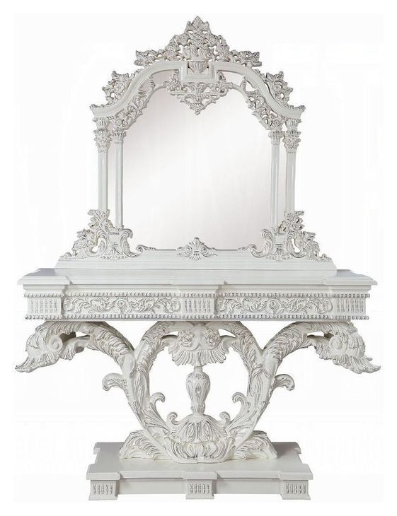 Vanaheim Antique White Rectangular Sofa Table