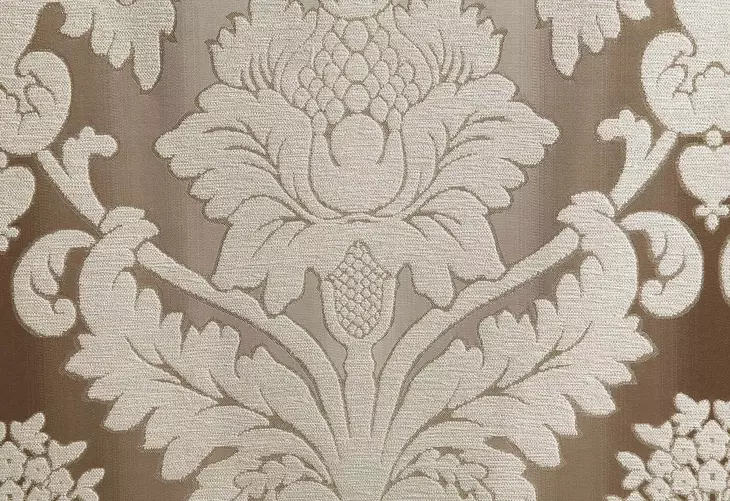 Vanaheim Beige and Gold 97" Sofa with Nailhead Trim