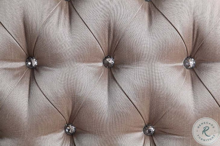 Benbek Fabric and Antique Oak 92" Sofa with 5 Pillows