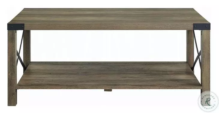 Abiram Rustic Oak Rectangular Coffee Table