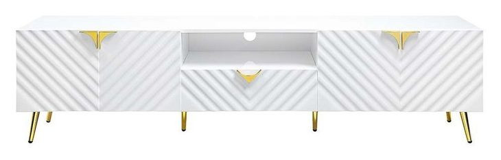 Gaines White 79" TV Stand