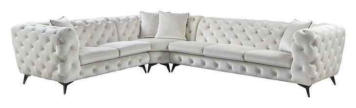 Atronia Beige 2 Piece Modular Sectional with Pillow