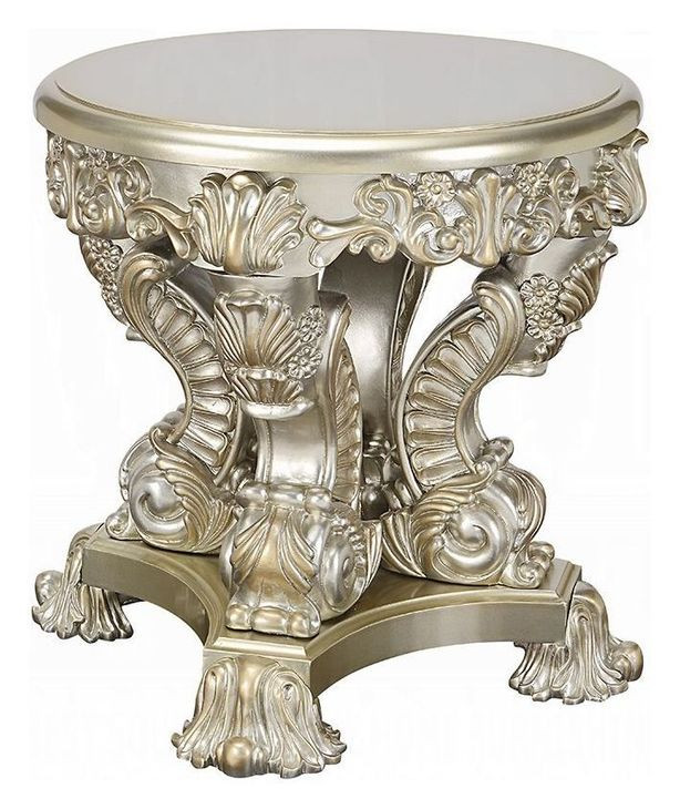 Sorina Antique Gold Round End Table