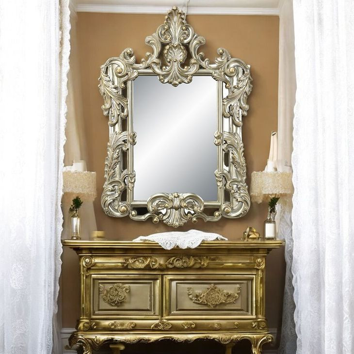 Sorina Antique Gold Rectangular Wall Mirror