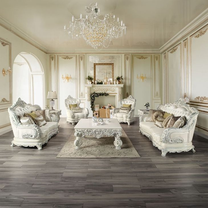 Adara Antique White Occassional Table Set