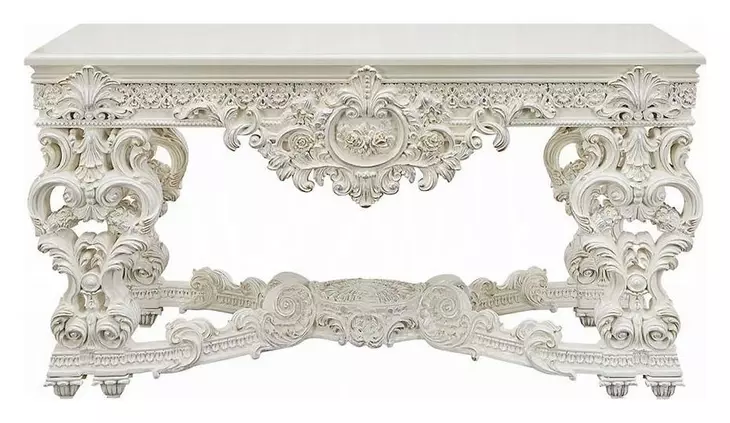 Adara Antique White Rectangular Sofa Table