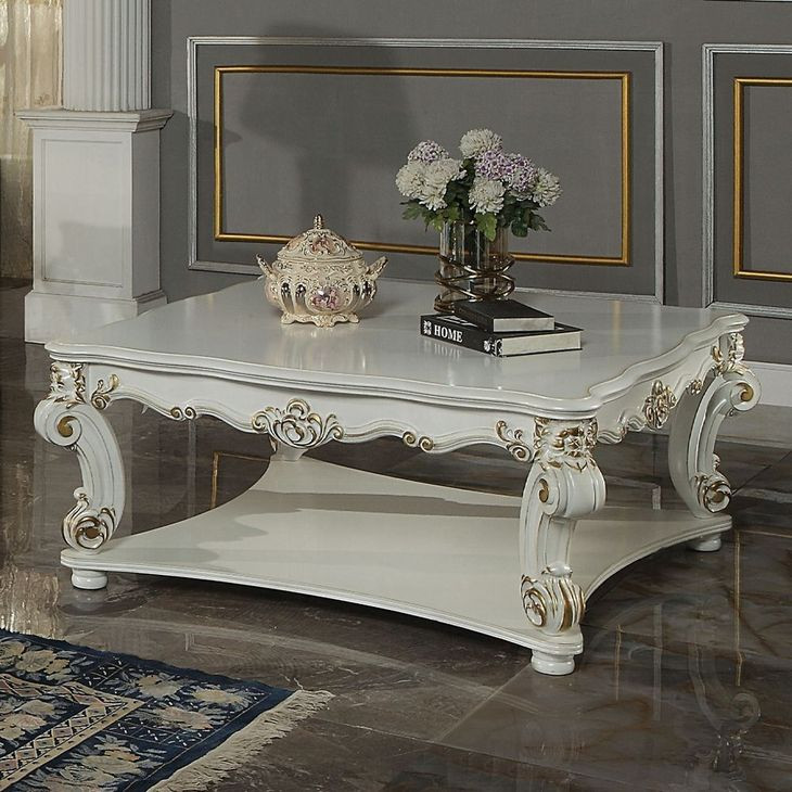Vendome Antique Pearl Rectangular Cocktail Table