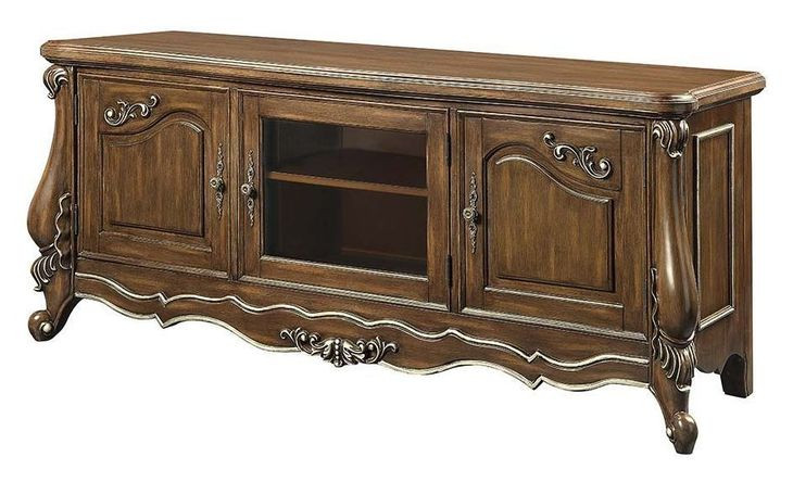 Latisha Antique Oak 75" TV Stand with LED