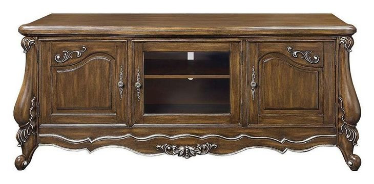 Latisha Antique Oak 75" TV Stand with LED