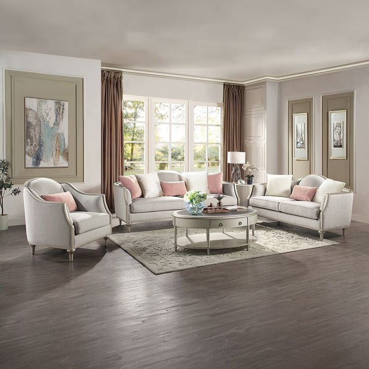 Kasa Gray and Champagne Sintered Stone Top Occassional Table Set