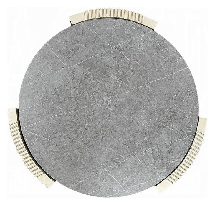 Kasa Gray and Champagne Sintered Stone Top Occassional Table Set