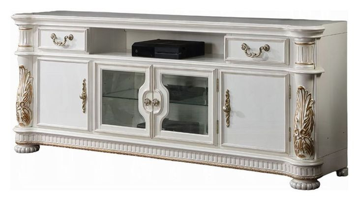 Vendome Antique Pearl 83" TV Stand