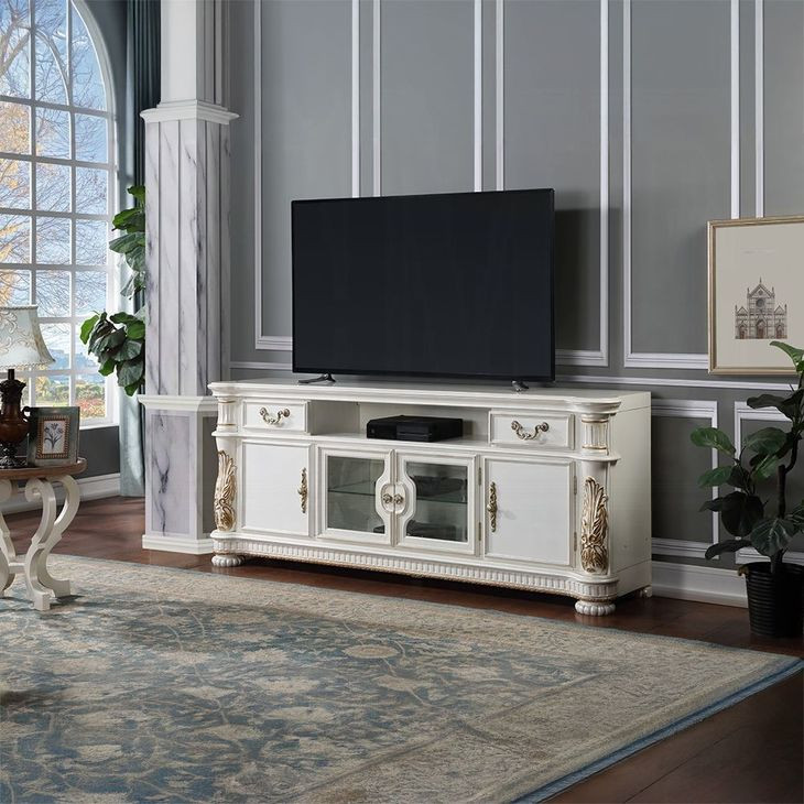 Vendome Antique Pearl 83" TV Stand