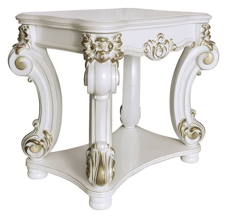 Vendome Antique Pearl Rectangular Side Table