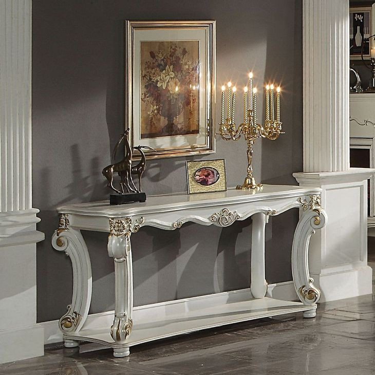 Vendome Antique Pearl Rectangular Sofa Table