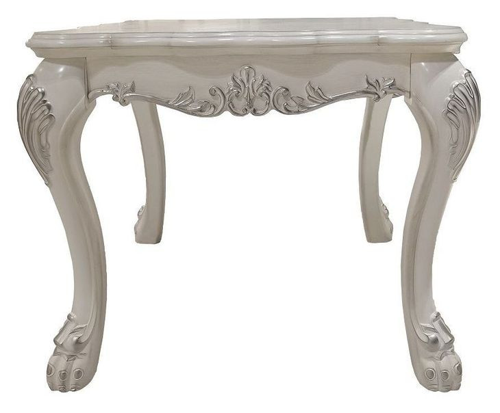 Dresden Bone White Rectangular End Table