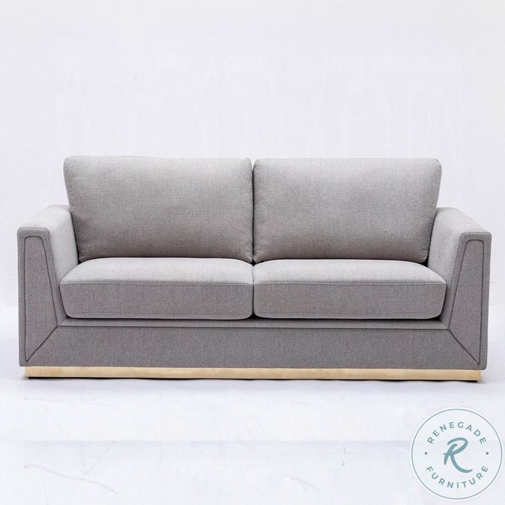 Valin Gray Linen 77" Sofa