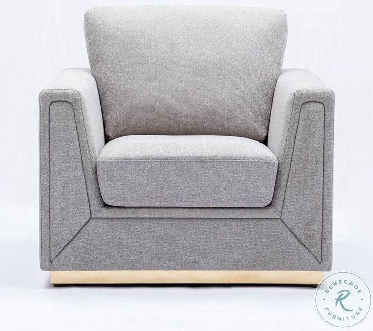 Valin Gray Linen Chair