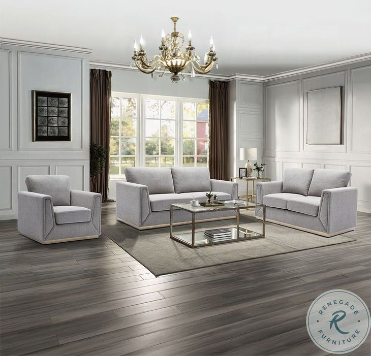 Valin Gray Linen Chair