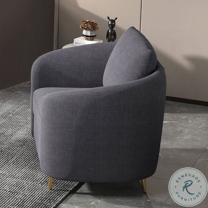 Yuina Gray Linen Chair