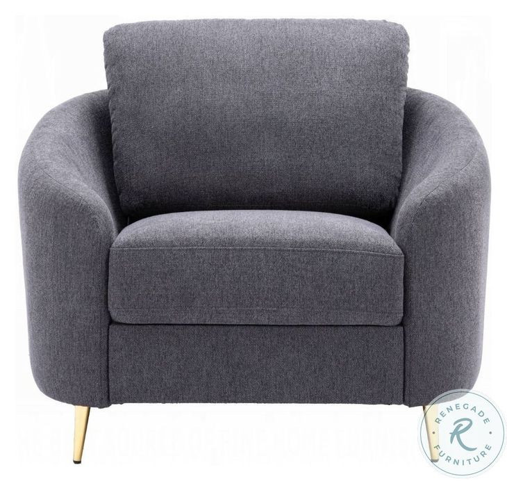 Yuina Gray Linen Chair