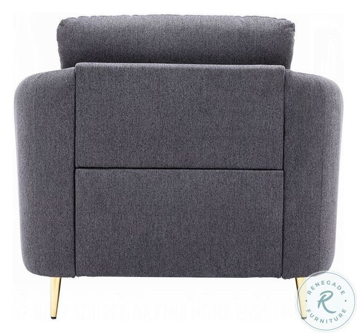 Yuina Gray Linen Chair from ACME Furniture | Coleman Furniture