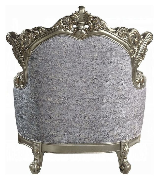 Miliani Gray Living Room Set with Pillows and Nailhead Trim