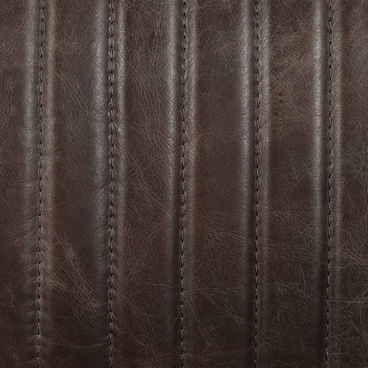 Brancaster Antique Slate Leather 50" Loveseat with Nailhead Trim