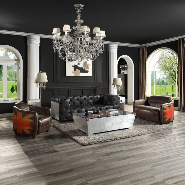 Brancaster Silver Rectangular Glass Top Coffee Table