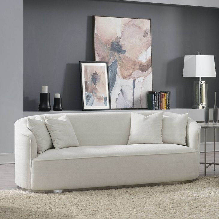 Odette Beige 83" Sofa with Pillows