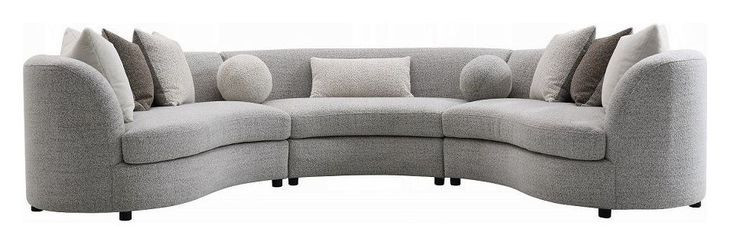 Ivria Gray 3 Piece Modular Sectional with Pillows