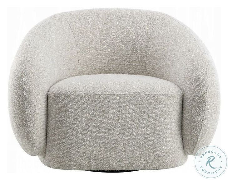 Isabel Beige Boucle Chair with Swivel