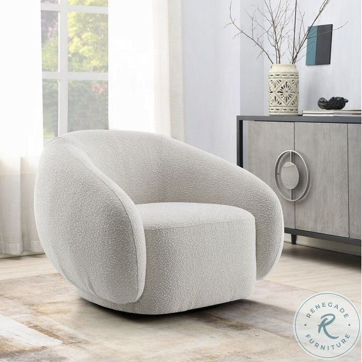 Isabel Beige Boucle Chair with Swivel