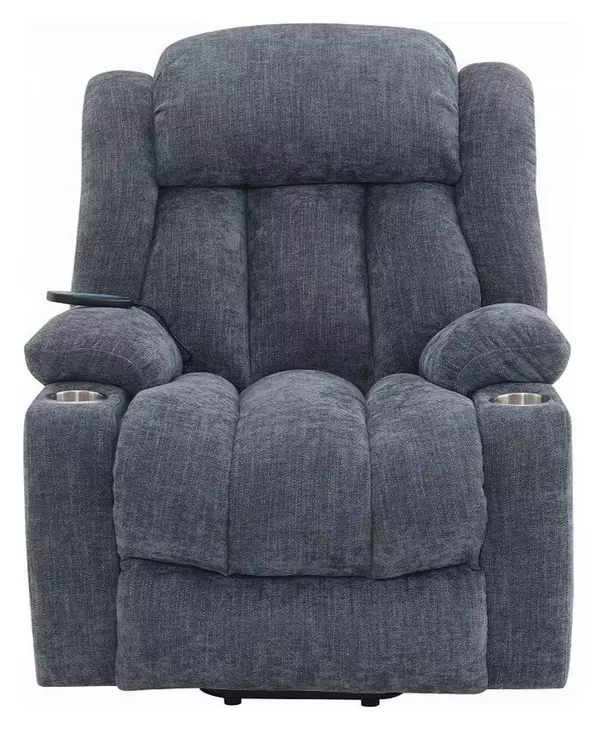 Omarion Blue Power Lift Recliner with Heating Massage and USB Charging