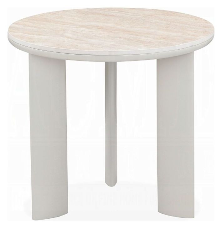 Ingram White and Light Gray Sintered Stone Occassional Table Set