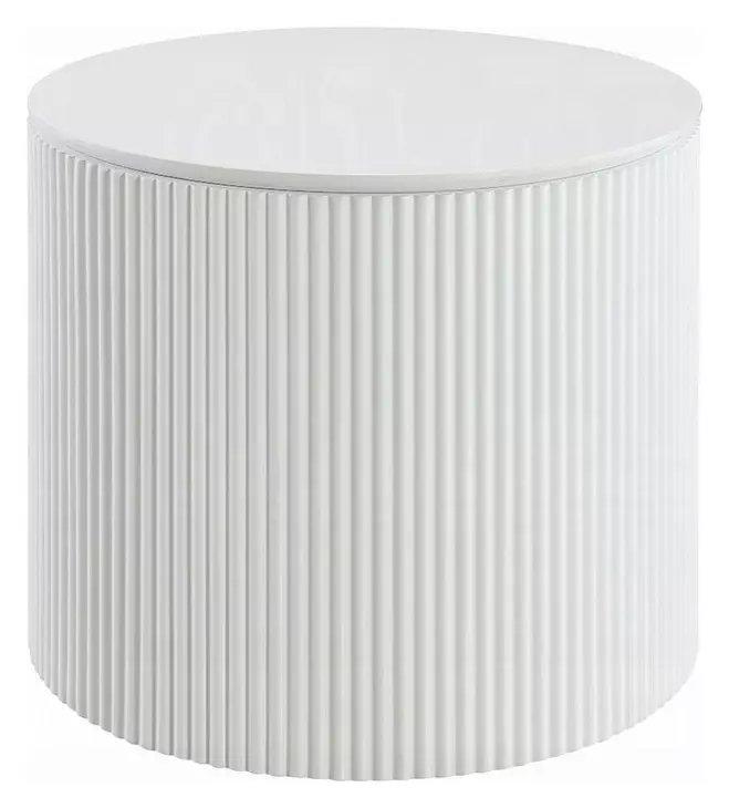 Dyllan White Round End Table