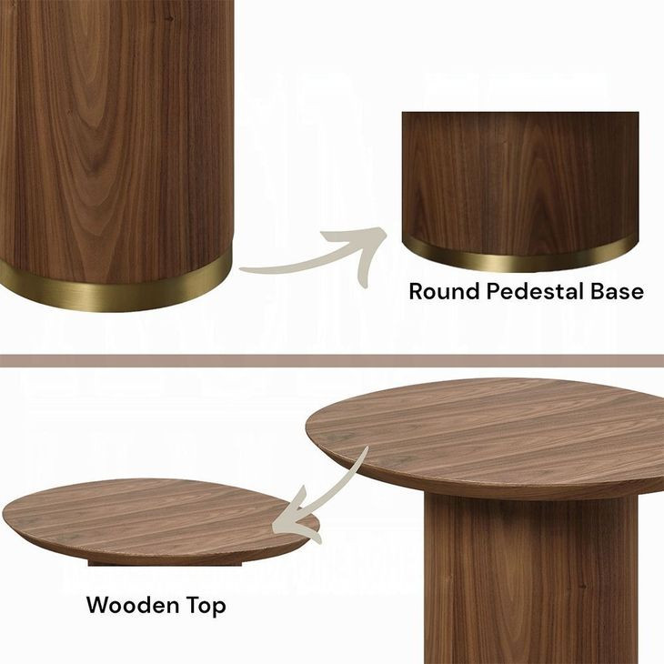 Willene Walnut Oval End Table