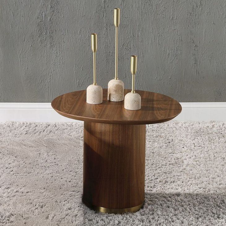 Willene Walnut Oval End Table