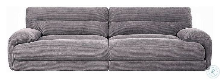Cadenza Gray Corduroy 112" Sofa