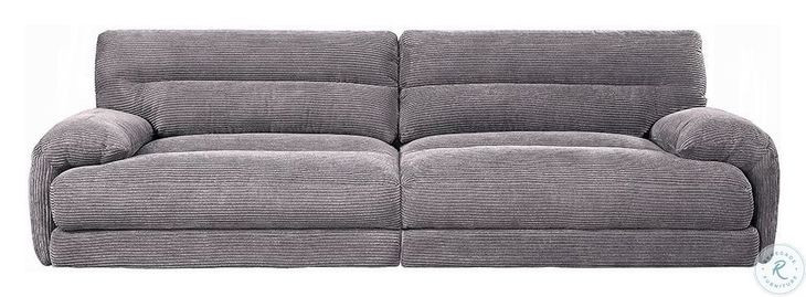 Cadenza Gray Corduroy 96" Loveseat