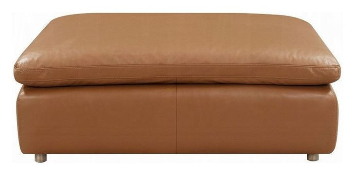 Brighton Brown Leather Upholstered Rectangular Ottoman