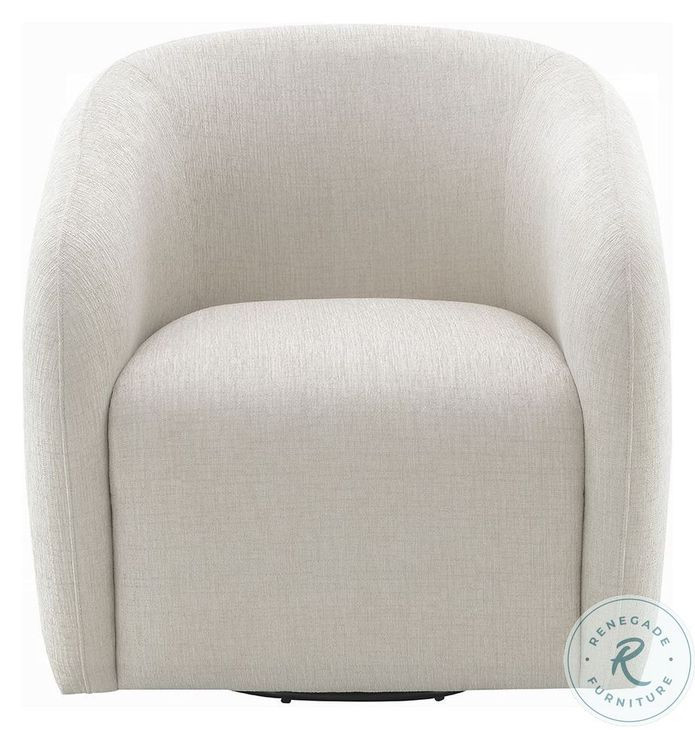 Etienne Beige Linen Chair with Swivel