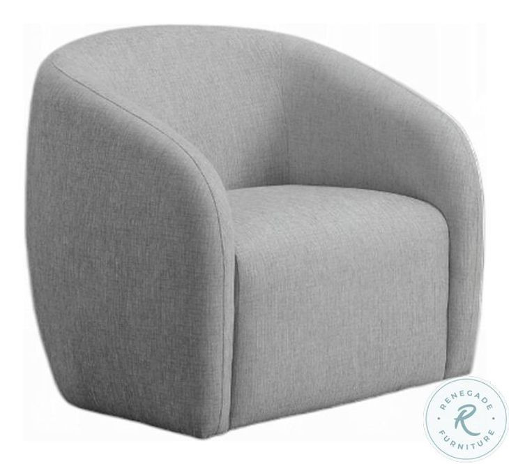 Etienne Gray Linen Chair with Swivel