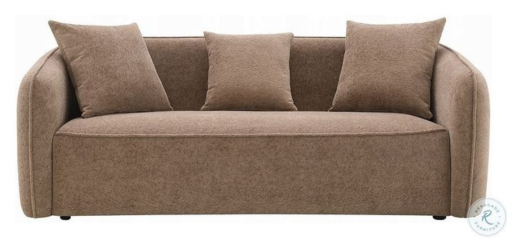 Keith Brown Chenille 79" Sofa with 3 Pillows
