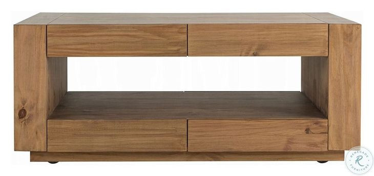 Harlan Oak Rectangular Coffee Table