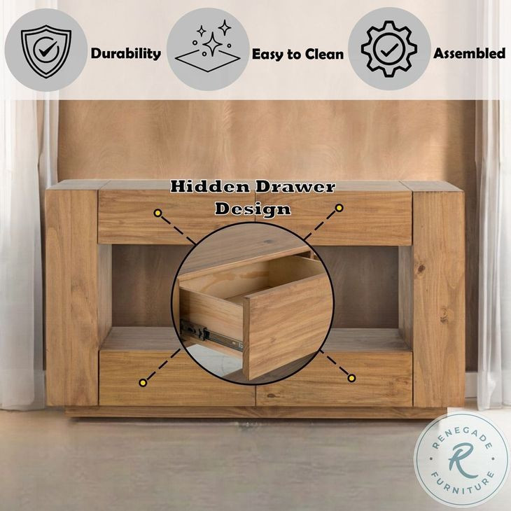 Harlan Oak Sofa Rectangular Table