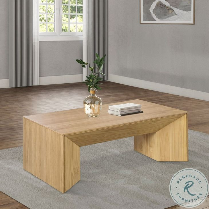 Harold Natural Oak Rectangular Coffee Table