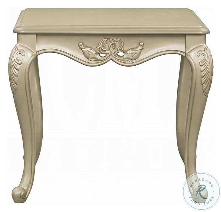 Libertee Champagne Rectangular End Table